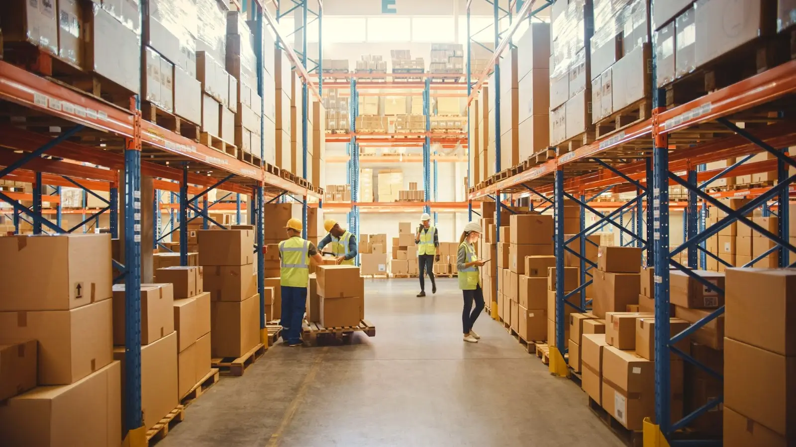 employees working in a warehouse